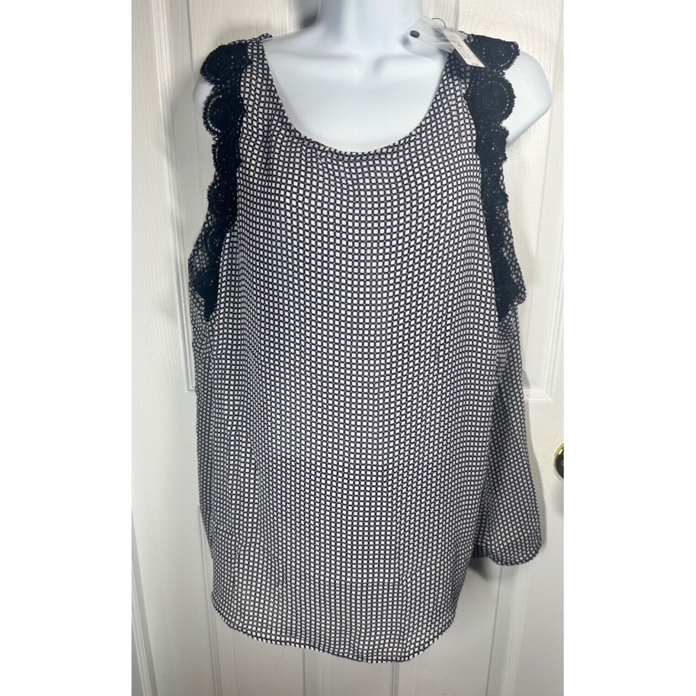 NWT Women's Worthington Plus Satin Cowl Neck Sleeveless Cami Top Blouse Size 2X
